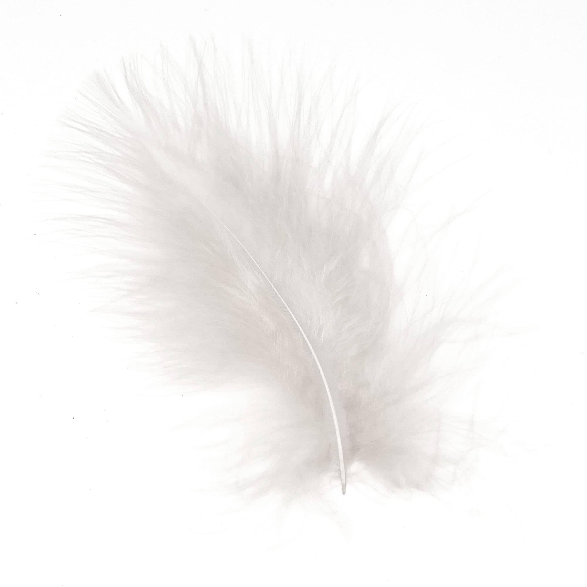 Marabou Feathers 20 Per Pack, 10-15 cm, Fluffy & Soft, 26 Colours (White - 20 Pack) — image 1