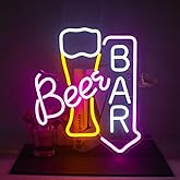 Beer Bar Neon Sign Led Neon Lights For Wall Decor USB Powered Light Up Bar Signs For Home Bar Store Restaurant Man Cave Decor Cafe Bistro Club Party Gift