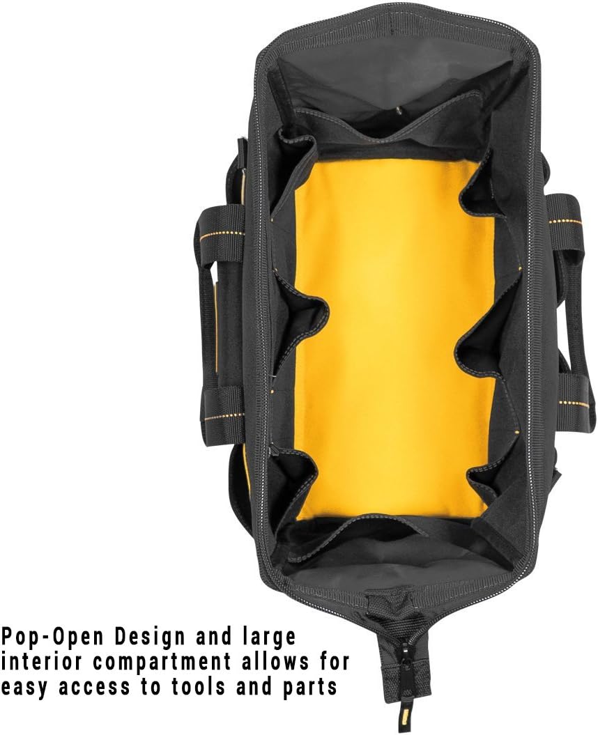 DEWALT DG5543 16 in. 33 Pocket Tool Bag, Black - - 