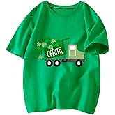 Toddler St Patricks Day Shirt Boys Girls Green Lucky Shamrock Clover Tees Kids Short Sleeve Saint Patrick's Tee Tops 2-7T