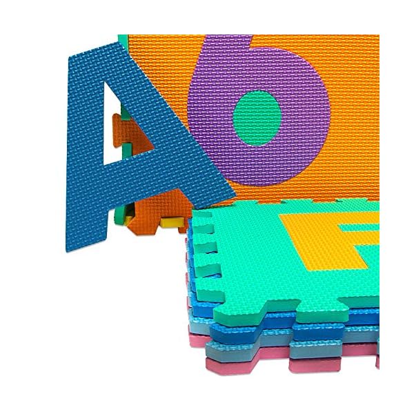 Deuba Alfombra Puzzle para niños Bebe 86 Piezas 26 Letras y números