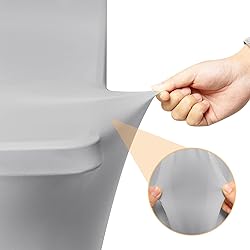 2 Pack 4 Feet Grey Spandex Tablecloth for