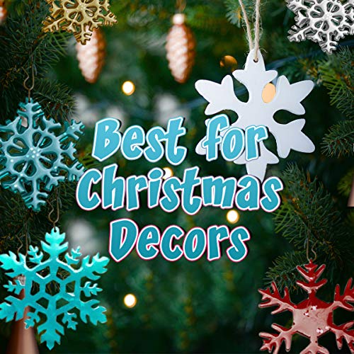 Catcrafter Christmas Silicone Snowflake Resin Molds-Ornament Molds with Glitters Snowflakes Casting Jewelry Making Kit Accessories for Necklace Earring Keychain DIY for Home Decoration Weddings Party