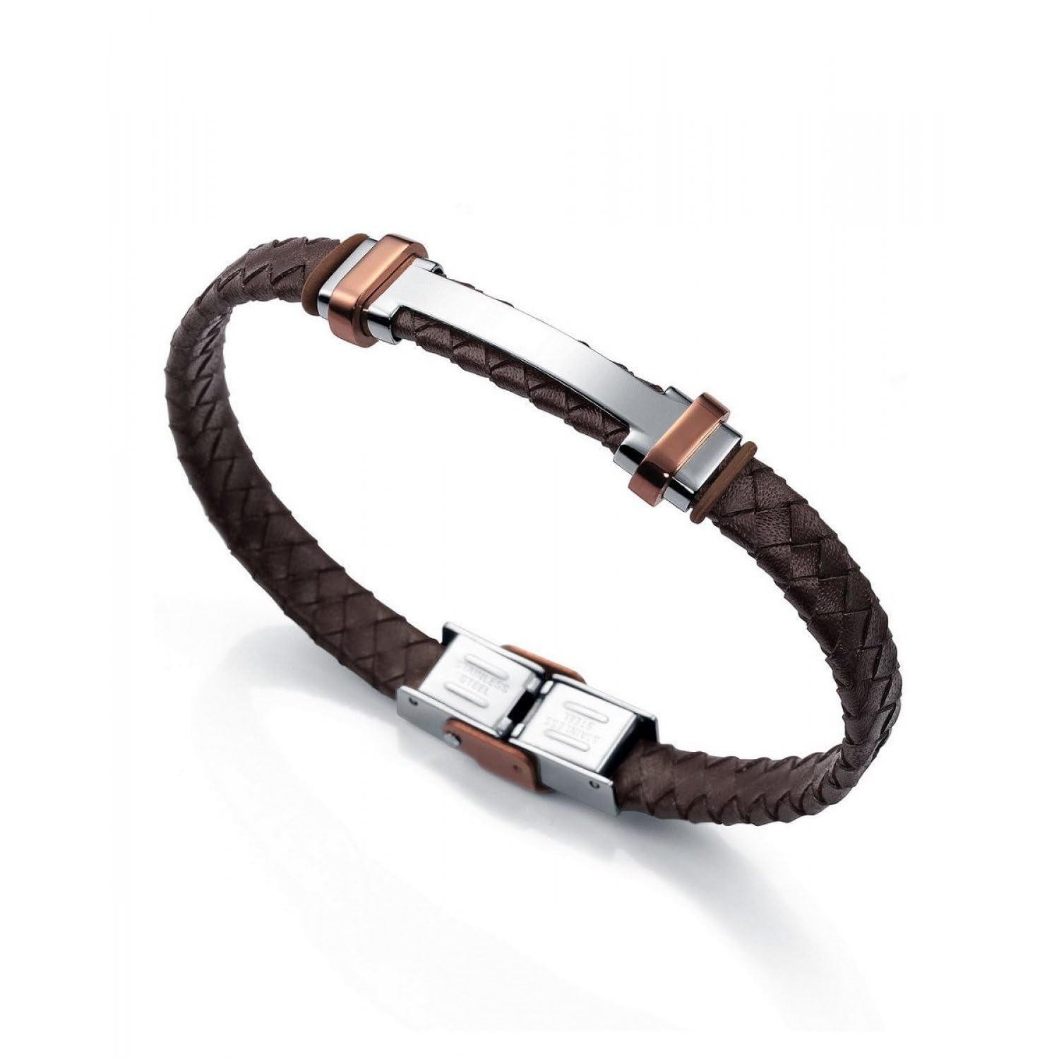 Viceroy 6336P09011 Men's Bracelet Fashion Stainless Steel Partially Gold-Plated Rubber 21.5 cm, 21.5 centimeters, Rubber