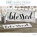 Grateful, Thankful, Blessed Stencil Set | Large Beautiful Calligraphy Stencils for Painting on Wood, DIY Farmhouse Decor, Create Rustic French Country Word Stenciled Signs