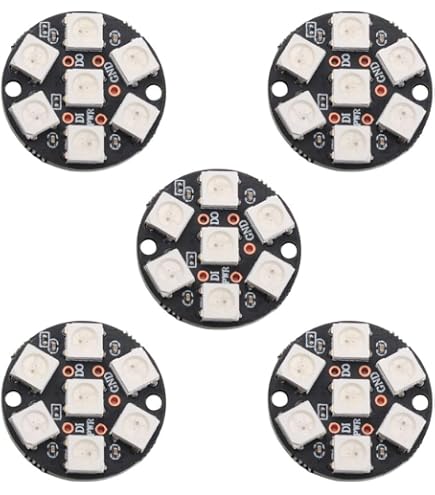 Produktbild von WS2812B LED-Ring 8–241 Pixel – Adressierbares RGB-Modul 5V, 5050 SMD, Kompatibel Mit Arduino, Raspberry Pi