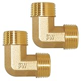 Joywayus 2PCS 3/4"NPT Male x 3/4"NPT Male 90-Degree