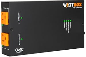 WattBox® 820 Series 20A Power Conditioner with 2 Individually IP Controlled and Metered Outlets (WB-820-IPVM-2)