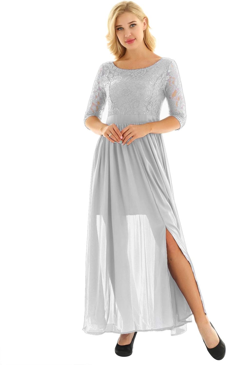 grey maxi bridesmaid dresses