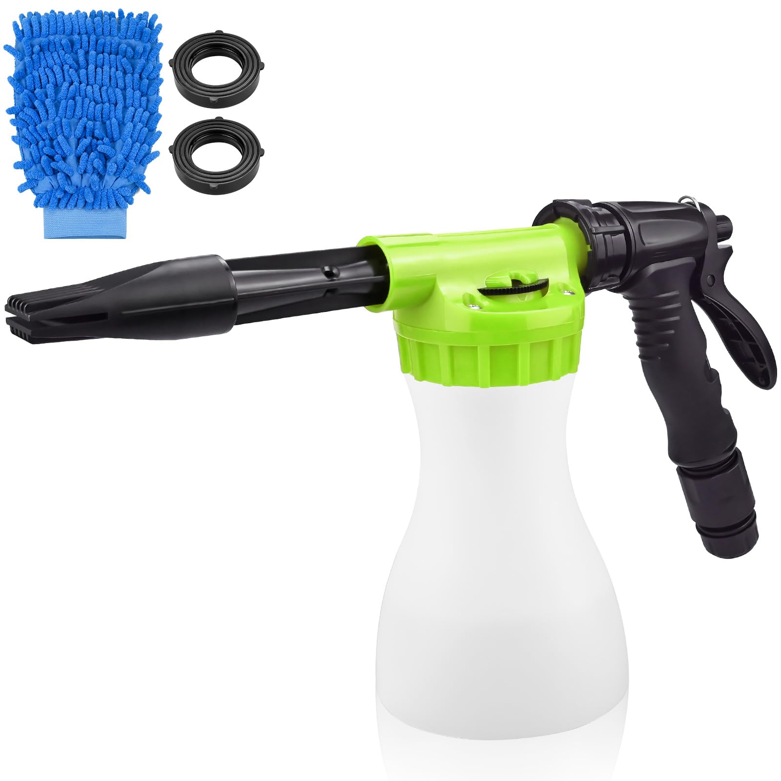Snow Foam Gun Sprayer - 900ml Car Foam Sprayer Adjustable Car Cleaning Foam Lance, Universal Garden Hose Foam Sprayers for Cleaning Car Garden Watering Pet Bath Clean Windows