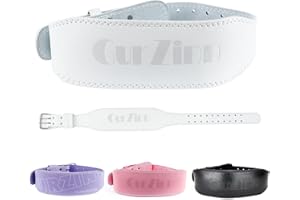 GURZINN 9mm Leather Fitness Weight Lifting Belt for Women&Men with 4 Inches Padded Lumbar Support for Power Lifting Workout & Squats Exercise