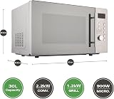 Hamilton Beach 30L Microwave, 3100W Grill, 8 Presets, Silver - HB30LS01 view 3