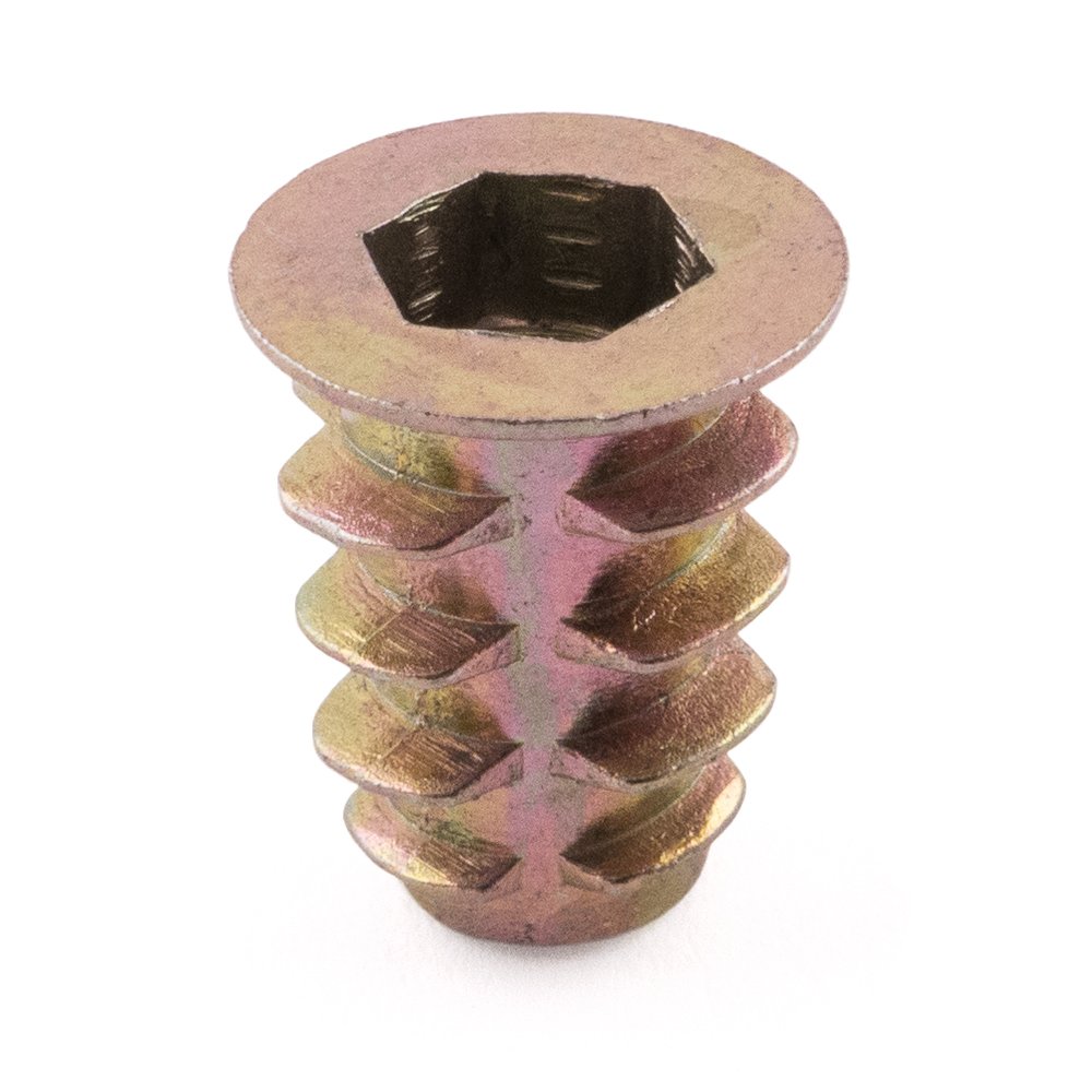 SD Products WIDZY6016-100 Type D Threaded Wood Insert Nuts, Zinc, M6 x 16, Set of 100 Pieces