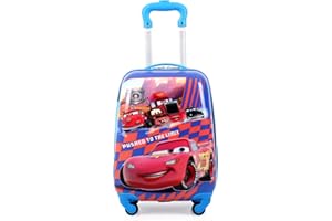 CUSALBOY 18 inch Luggage for Boy and Girl with Spinner Wheels Suitcases with Wheels -Travel Luggage (red 1)