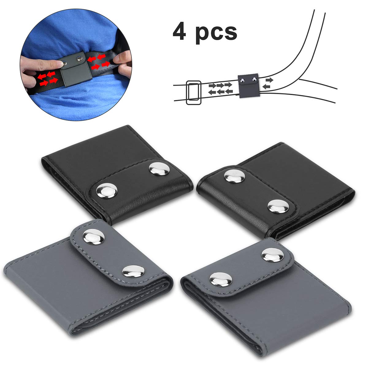 Best 2 pcs car seat belts clips safety adjustable buckle plastic clip