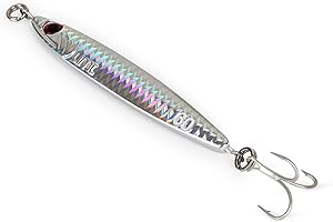 UNCLE MO'S SALTWATER TACKLE UMT 40g 60g Vertical Casting Jig for Sea Bass, Fluke, Porgy, Tautog - Set with Super Sharp Treble Hook, Multi-Colors - Saltwater & Freshwater Compatible Available in Single, 5, 10 Packs