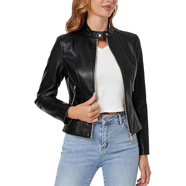 fitted lace wedding dress Vigoss Womens Faux Leather Lightweight Motorcycle Jacket Taupe S at Amazon  Women's Coats Shop