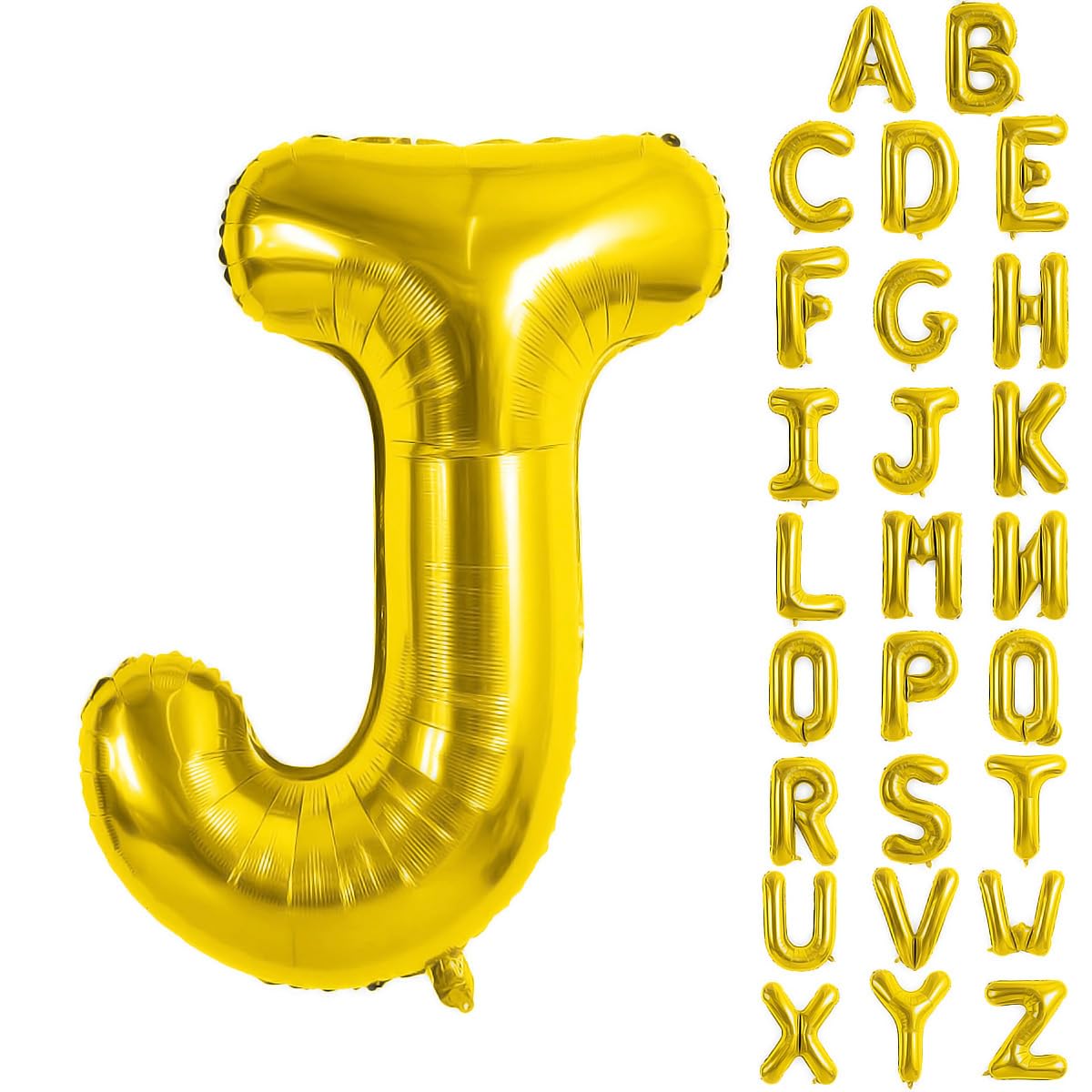 Photo 1 of YUNSHANGMO Letter J Balloon Gold Letter Balloons 40 Inch Aluminum Foil for Birthday Wedding Anniversary Party Supplies Large Letter Balloons