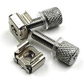 25Pack Tool-Free Hand‑Twist Rack Screws &amp; 19" Square-Hole Cage Nuts Combo - No-Tool Server Rack Mount Hardware with Soft Washers, Carbon Steel for Server/A/V Cabinets,Network Racks (M5)