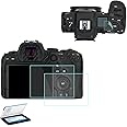 JJC R5 Mark II R1 R5C R3 Screen Protector+2 Pack Top PET Protector, Screen Protector for Canon EOS R5 II R1 R5C R3,Ultra-Thin Anti-Scratch 9H 2.5D Rounded Edges Tempered Glass Protector