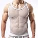 YouBin Sexy Men's Underwear Sleeveless Vest Tank Top Mesh See Through T-Back Nightwear Fishnet Undershirt