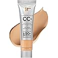IT Cosmetics CC+ Cream Travel - Full-Coverage Foundation With SPF 50, Color Corrector & Anti-Aging Serum, Formulated With Niacinamide & Hyaluronic Acid, Natural Finish, For All Skin Types, 0.4 fl oz