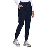 COZYFIT Womens Scrub Pants - Soft Stretch Yoga Style with 5 Pockets, Slim Fit Jogger Scrubs Pants for Women