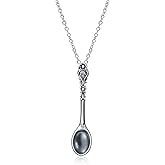 YAFEINI Spoon Necklace 925 Sterling Silver Spoon Pendant Necklace for Women Men Jewelry Gifts