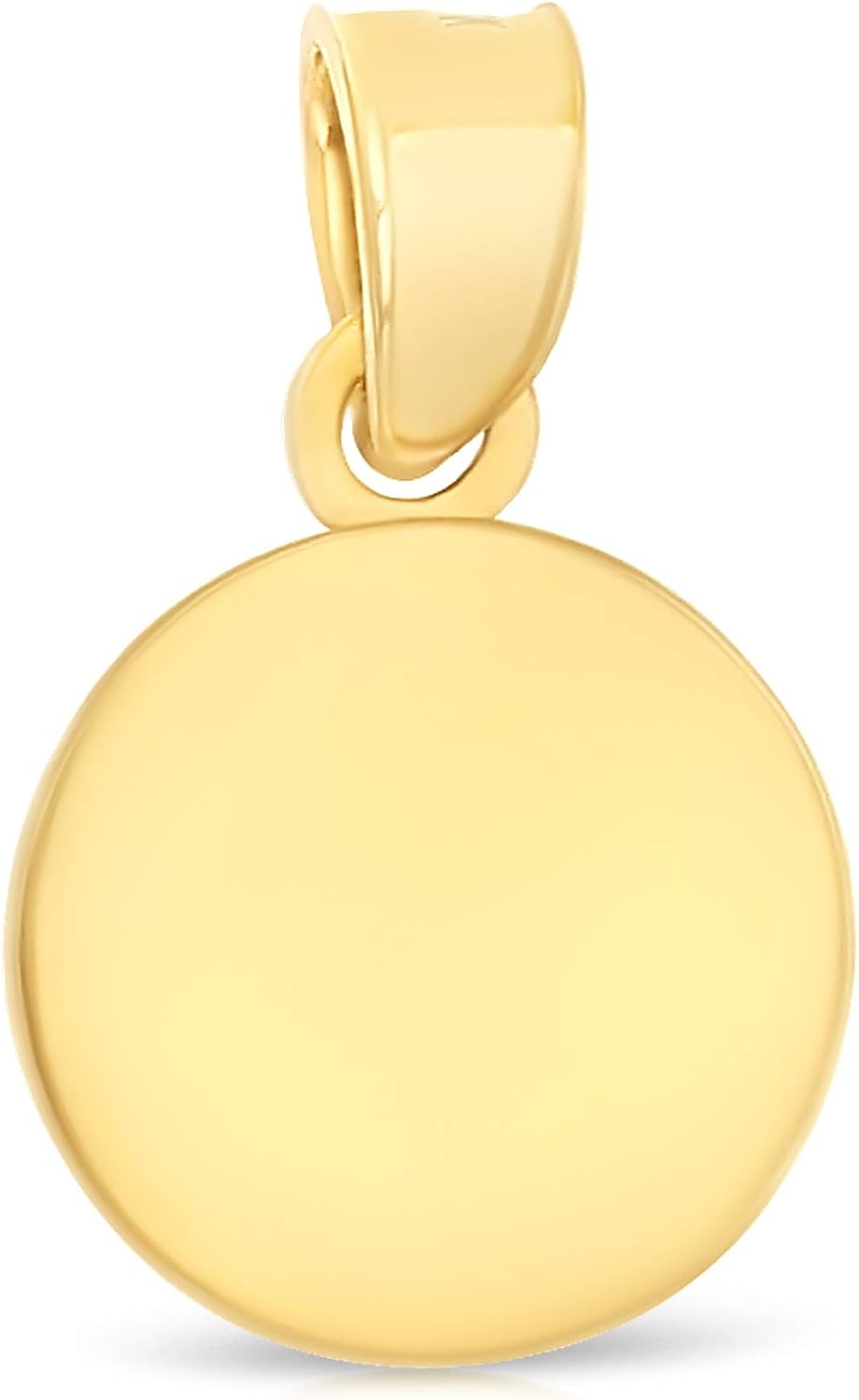 14K Yellow Gold Small Angel Religious Charm Pendant with 0.5mm Box Chain Necklace - 16": Clothing