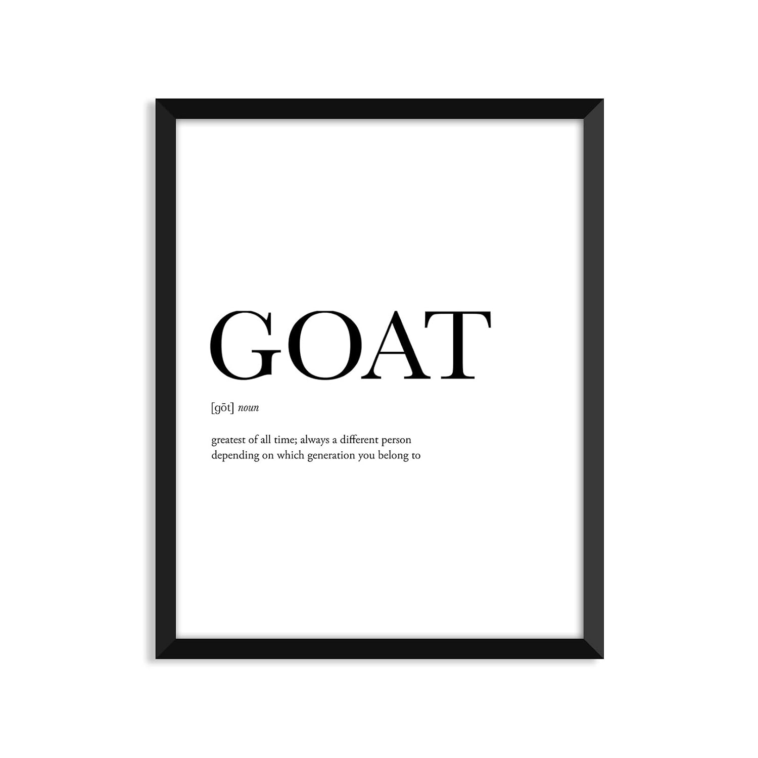 Amazon Com Goat Greatest Of All Time Definition Unframed Art Print Poster Or Greeting Card Handmade