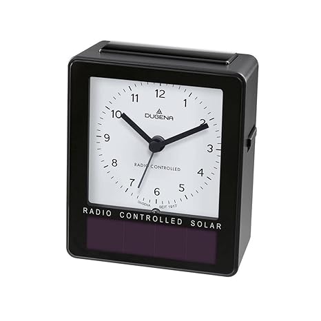 Dugena Solar-Funkwecker, schwarz
