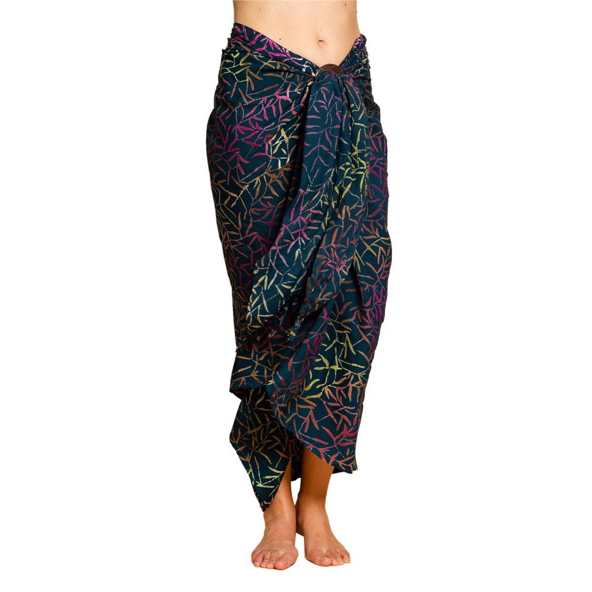 PANASIAM Sarong B025 Petrol leaf, L