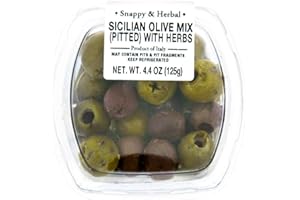 PAKFRESH Fresh Pack Mixed Olive with Sicilian Herb, Pitted, 4.4 oz