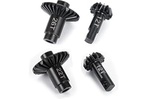 AMK Steel TRX4M Bevel Gear, Differential 12T-26T Underdrive 12T-22T Overdrive Diff Gears Ring Pinion Set for 1/18 RC Crawler 