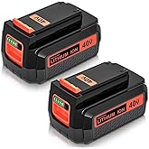 2Pack 40 Volt MAX 3.6Ah Lithium ion Replacement Battery Compatible with Black and Decker 40V Battery LBX2040 LBXR36 LBXR2036 LST540 LCS1240 LBX1540 LST136W 40V Cordless Power Tools Battery (Orange)