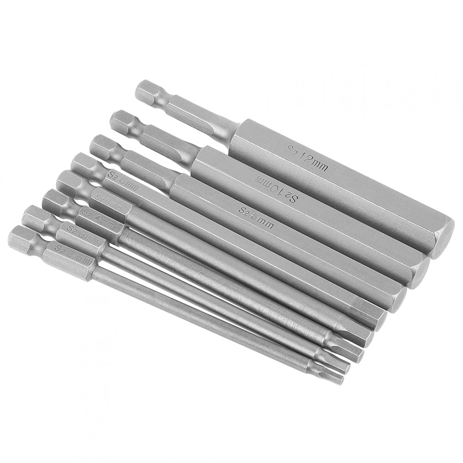 8Pcs Hex Head Allen Wrench Screwdriver Bit Set, Hex Screwdriver Bit, 1/4 Inch Hex Shank,H2.5, H3, H4, H5, H6, H8, H10, H12,for Hand Held Wrench and Electric Drills