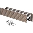 Steinberg14 Beige/Oak Door Vent Cover 17.7x3.6 inch with Screws - Plastic Ventilation Grill - Door Vents for Interior Doors Two Sided - Door Louver Vent - Door Return Air Vent with Screws