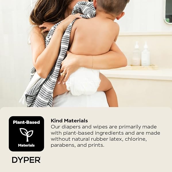DYPER – BABY DIAPERS HYPOALLERGENIC CLOTH ALTERNATIVE DAY & OVERNIGHT PROTECTION – MADE WITH PLANT-BASED* & HONEST INGREDIENTS – SIZE 4 (24 COUNT)