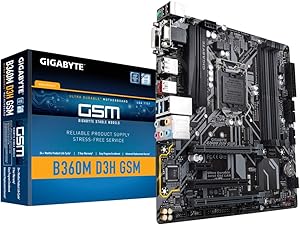 GIGABYTE B360M D3H GSM LGA1151/Intel B360/DDR4/Quad CrossFireX/SATA3&USB3.1/M.2/A&GbE/MicroATX Motherboard