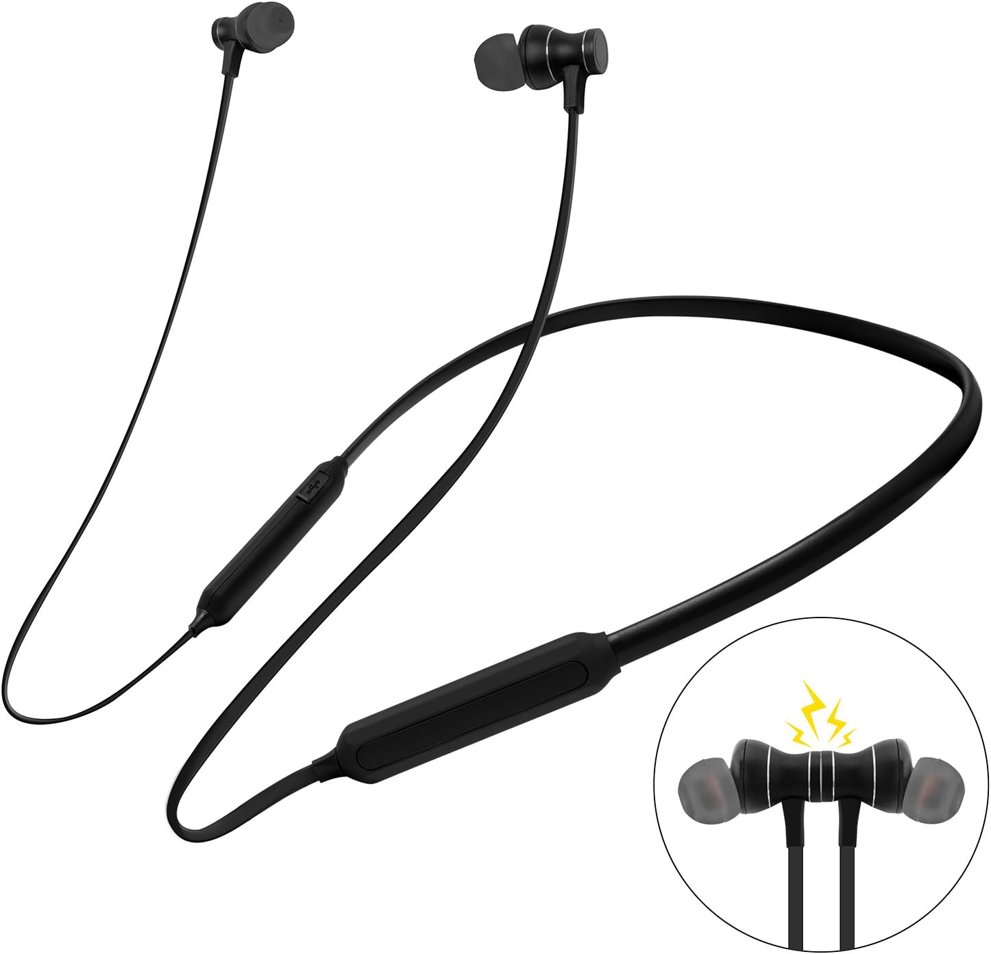 Sports Neckband Bluetooth Headphones with Waterproof IPX5, Noise Cancelling and HiFi Stereo in-Ear Earphones