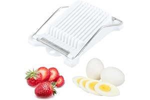 Nivofu Egg Slicer with Stainless Steel Wire Egg Slicer, Multifunctional Egg Cutter for Evenly Slicing Boiled Eggs Ham Banana 
