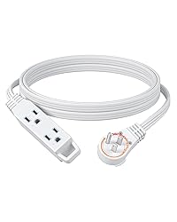 DEWENWILS 10FT Flat Plug Extension Cord, 3 Prong