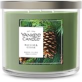 Yankee Candle Balsam &amp; Cedar Scented Candle, 14.5oz 3-Wick | Up to 40 Hour Burn Time, Room Filling Fragrance, Long-Lasting Scent, Premium Plant Wax Blend, Consistent Burn, Giftable