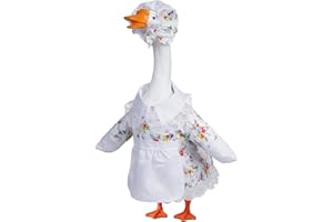 Yymobt Spring Porch Goose Outfit Flower Porch Goose Clothes Geese Skirt Costume with Hat Dress for Spring Outdoor Yard Decor