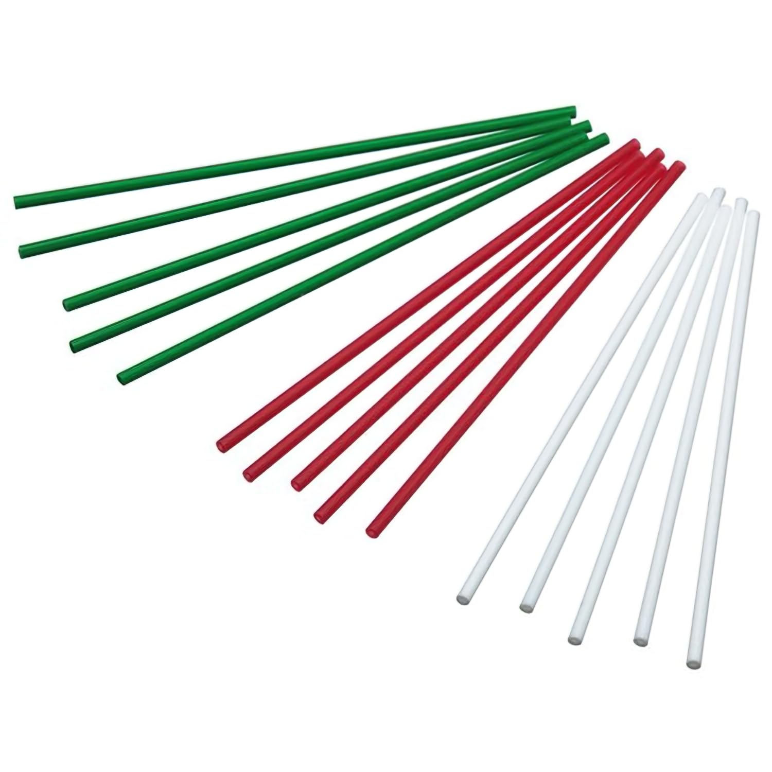KitchenCraft Sweetly Does It Cake Pop Sticks/Lollipop Sticks, Christmas Colours, 15 cm, Pack of 60