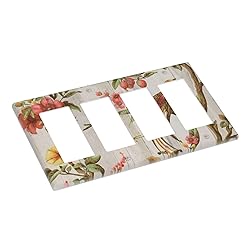 Flowers Bird Tree Retro Spring Floral Branch 4 Gang