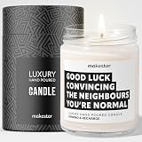 Makester Luxury Soy Wax Candle Vanilla Jasmine Sugared Almond New Home Gift view 1