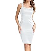 Top-cofrLD Women's Summer Tank Dress Sweetheart Neck Sleeveless Cocktail Party Bodycon Sexy Dress