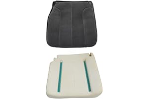 GXARTS Cloth Dark Gray Driver Bottom Seat Cover and Bottom Foam Cushion Compatible with Dodge Ram 1500 2500 3500 2002 2003 2004 2005 SLT SLT Plus Sport Power Wagon Single-Cab Quad-Cab 4X4 2WD