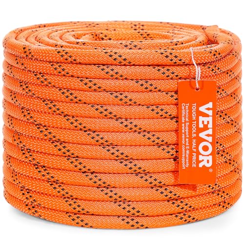 VEVOR Double Braided Polyester Rope, 3/8 in x 120 ft, 48 Strands, 4000 ...